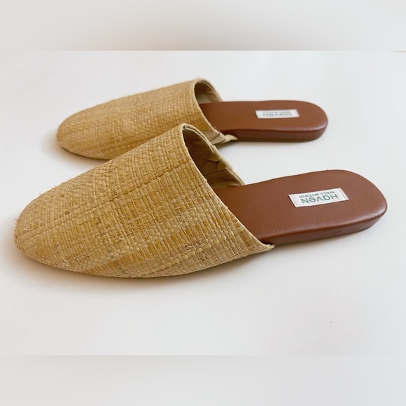 New Haven Well Within Raffia Mules Woven Boho Coastal Preppy Vacation Bohemian 7 - Picture 4 of 10